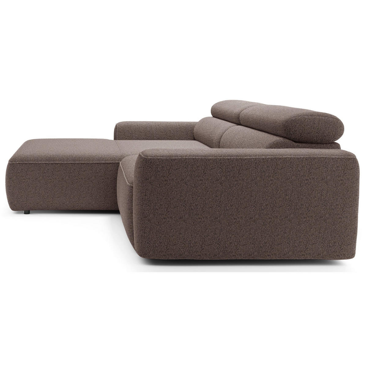 ECKSOFA Fando mit Schlaffunktion, L-Form, 4-Sitzer 252 cm, links Flechtstoff Hellbraun - Hellbraun/Schwarz, Holz/Kunststoff (252/182cm) - Selsey