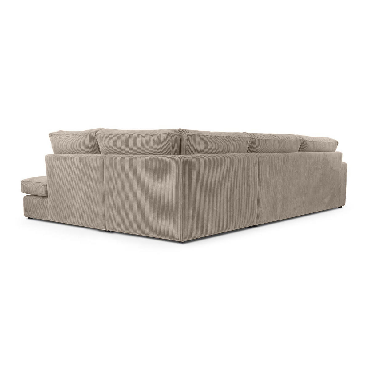 ECKSOFA Parma ohne Schlaffunktion cappuccino rechts - Schwarz/Cappuccino, Textil (314/224cm) - Beautysofa