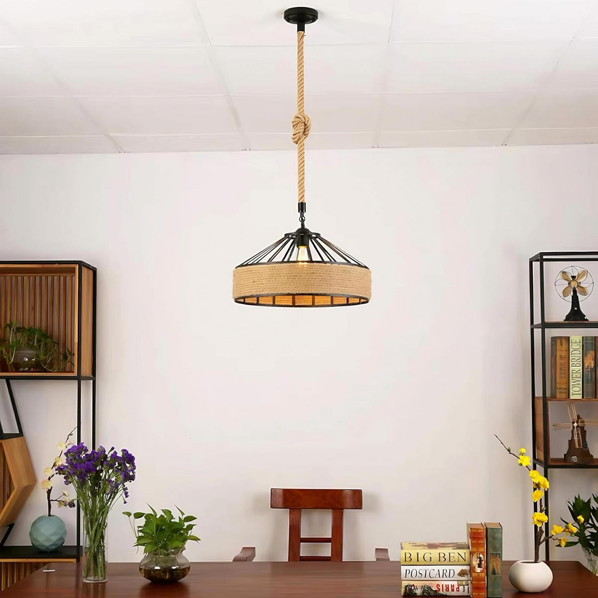 PENDELLEUCHTE Weidengeflecht Bohème Retro 30cm, E27 Fassung 80cm Kabel - Rotbraun, Naturmaterialien (30/30/15cm) - Weltevree
