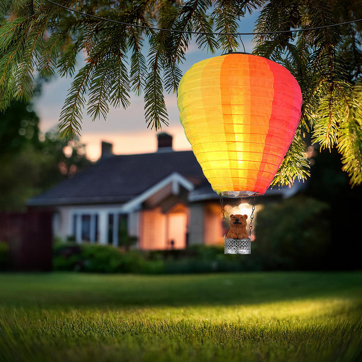 LED AUSSENLEUCHTE Metall Bunt - Multicolor, Metall (27/27/44cm) - Globo Lighting