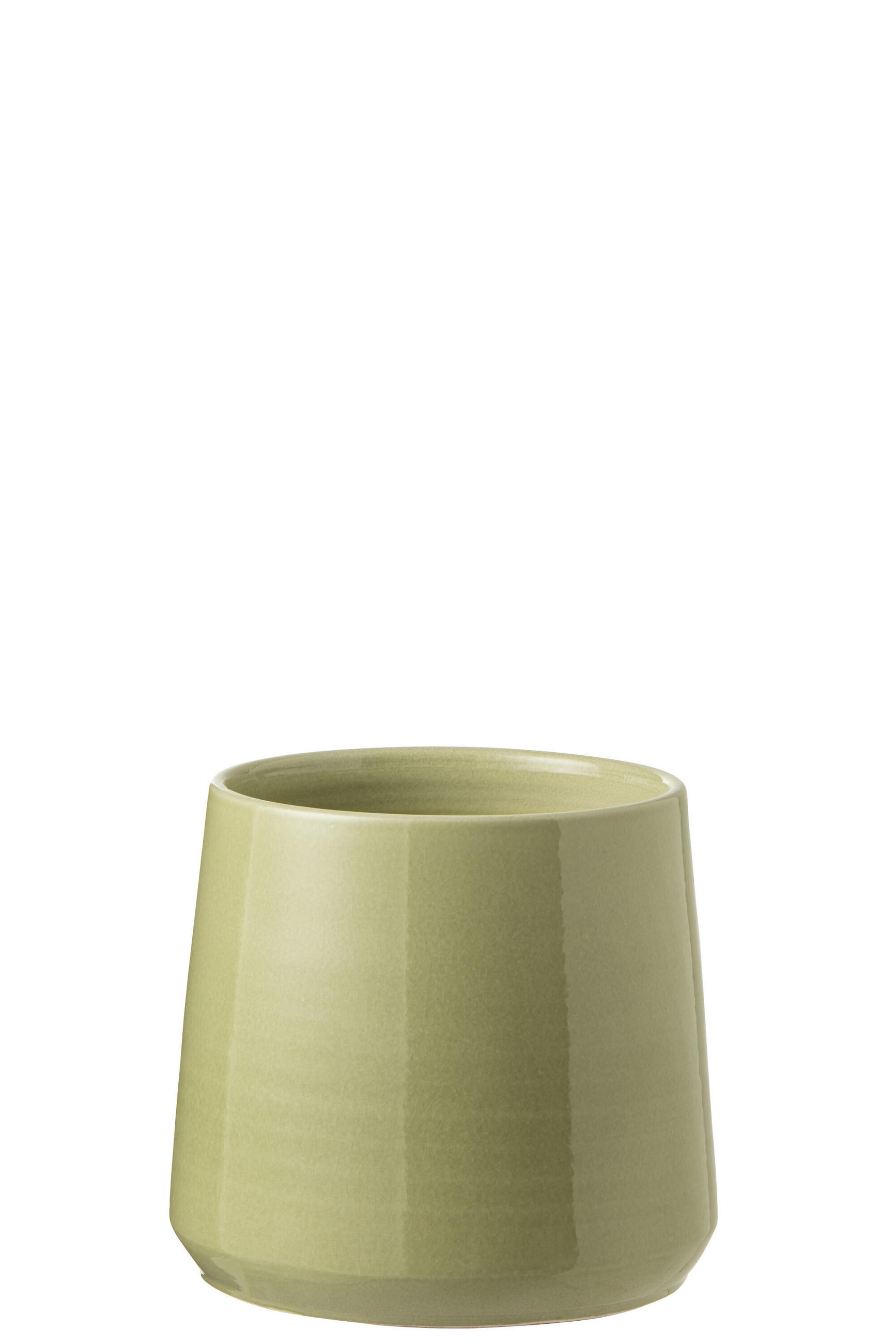 BLUMENTOPF RUND - Töpferei - Grün - M - Ø 23 cm - Grün, Keramik (23/22cm) - J-Line