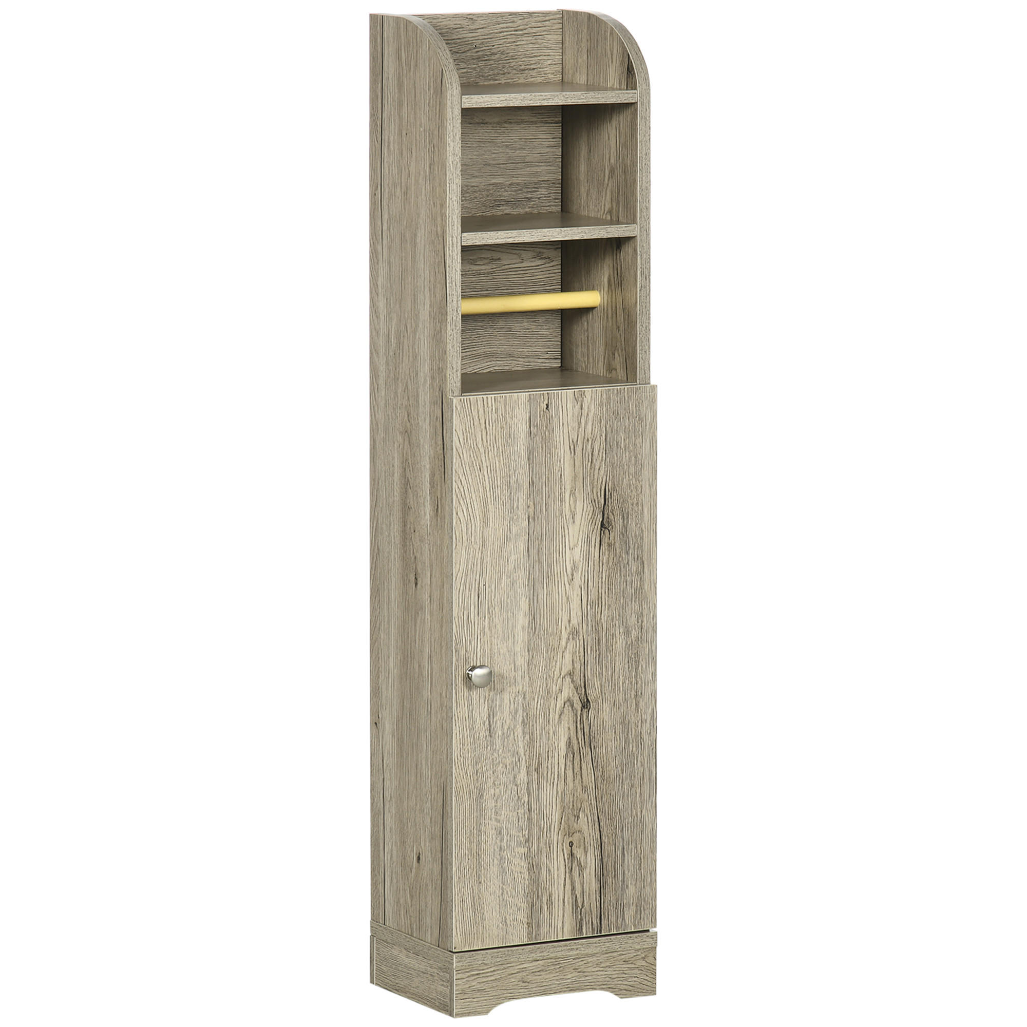 HOCHSCHRANK DE-17309 Grau & Natur - Grau, Holzwerkstoff (18/100/23cm) - ComfortXL