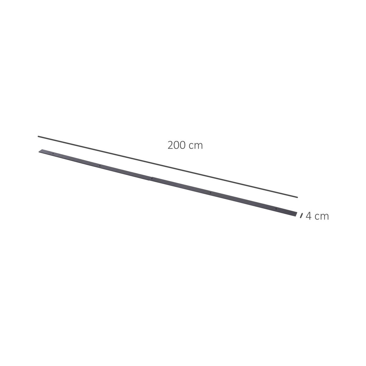 SCHIEBETÜREN-BESCHLAGSATZ, 2 m, Komplett-Set mit Schienen, Rollen, Braun - Braun, Metall (4/0.6/100cm) - HOMCOM