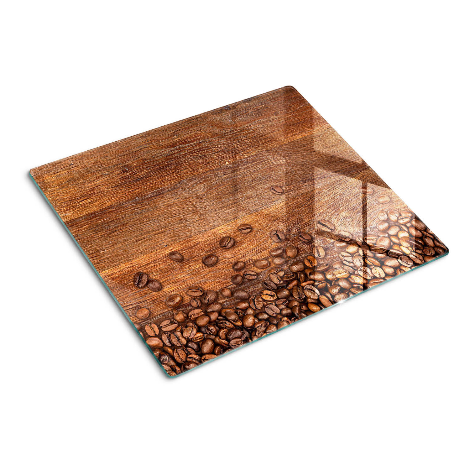 GLASPLATTE 60x52 cm Kaffeebohnen - Braun, Glas (60/0.4/52cm) - TULUP