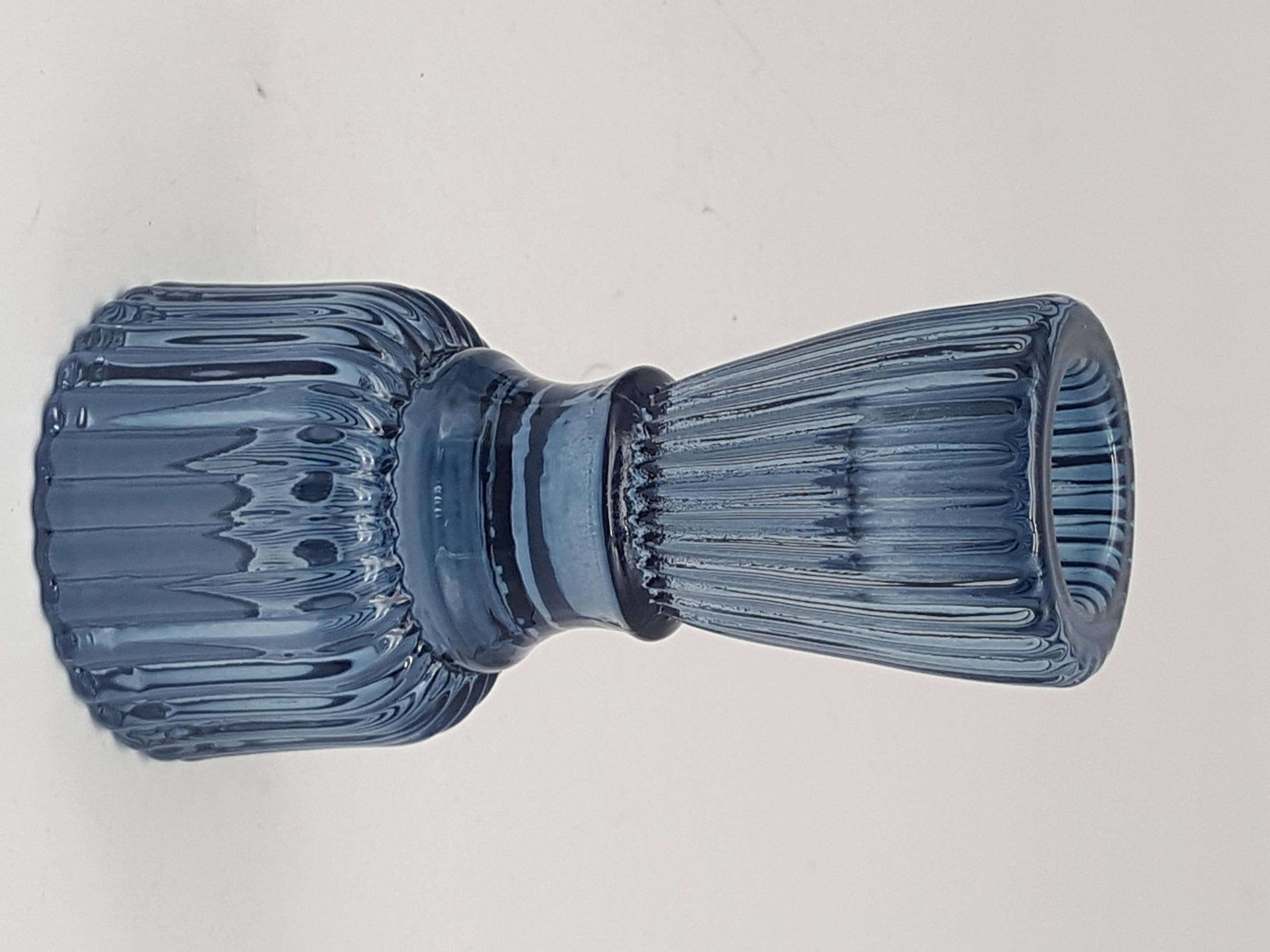 KERZENHALTER Patricia blau 5/5/10 cm Glas - Blau, Glas (5/10/5cm) - Mondex