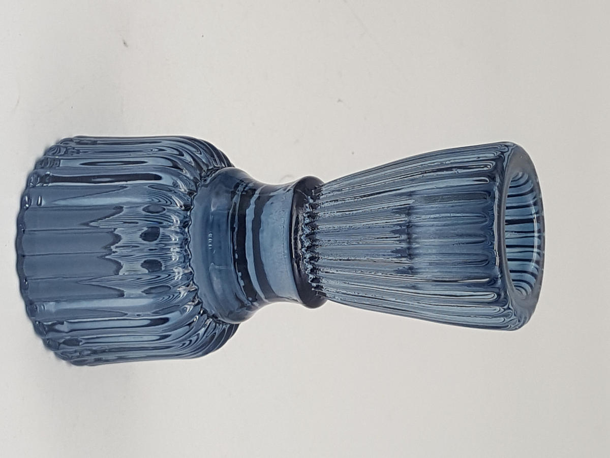 KERZENHALTER Patricia blau 5/5/10 cm Glas - Blau, Glas (5/10/5cm) - Mondex