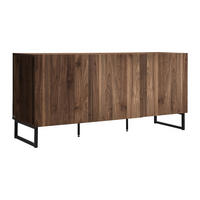 SIDEBOARD mit 3 Türen - Dunkel Natur - CEVANIA - Braun, Holz (140/66/40cm) - Vente-Unique