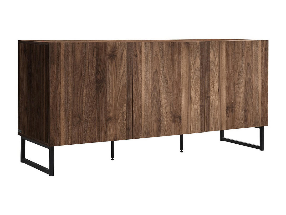 SIDEBOARD mit 3 Türen - Dunkel Natur - CEVANIA - Braun, Holz (140/66/40cm) - Vente-Unique