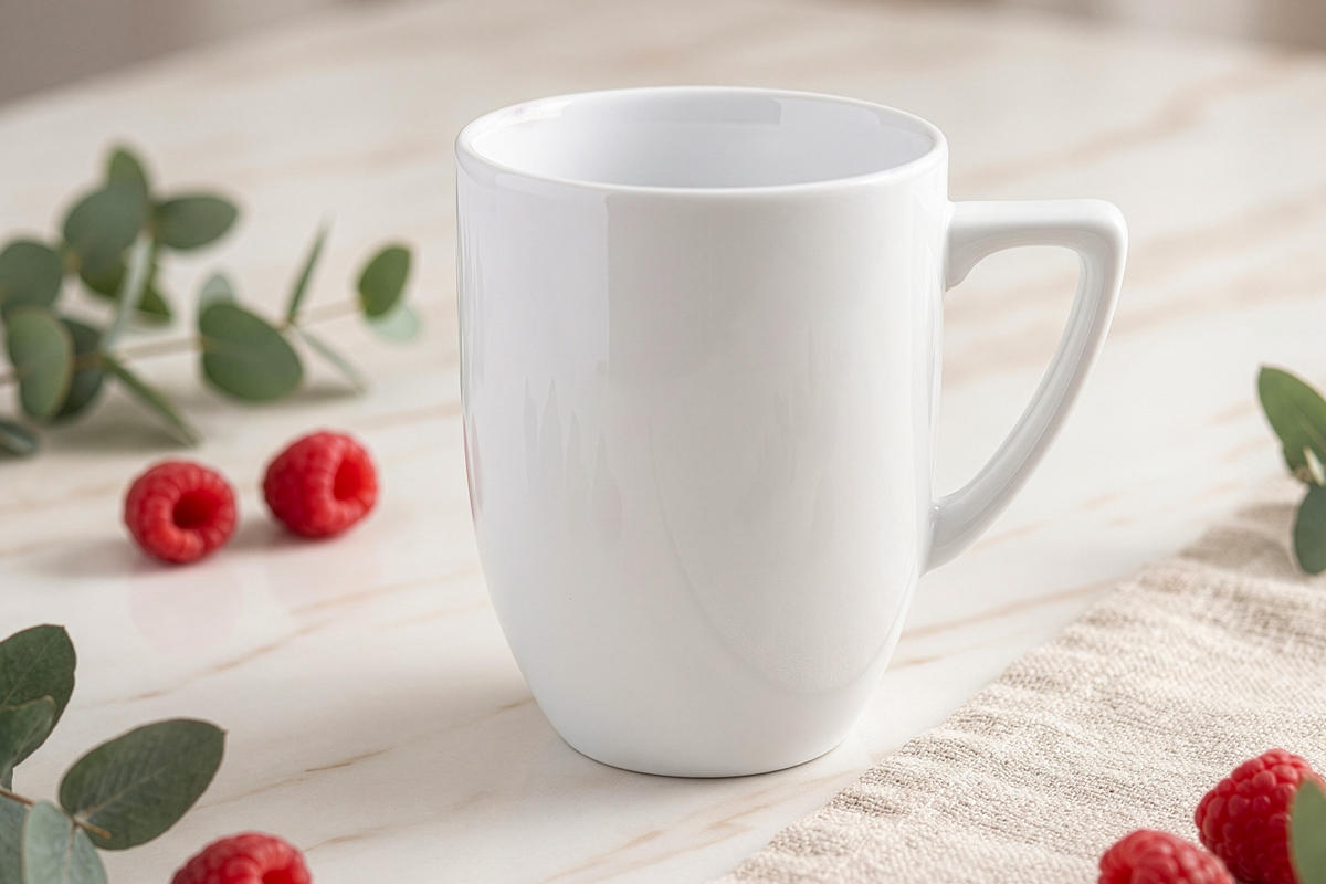 BECHER CARLINA 6-tlg - Weiß, Keramik (0.3L) - KONSIMO®