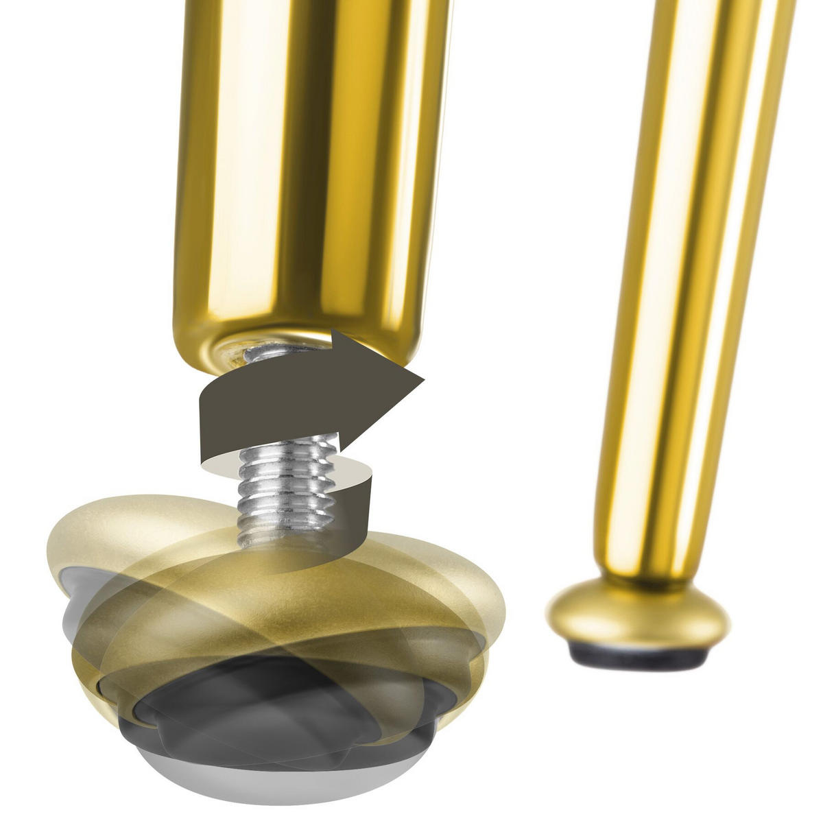 ,,SANDFARBEN/GOLD - Sandfarben/Goldfarben, Kunststoff (55/84/57cm) - tectake