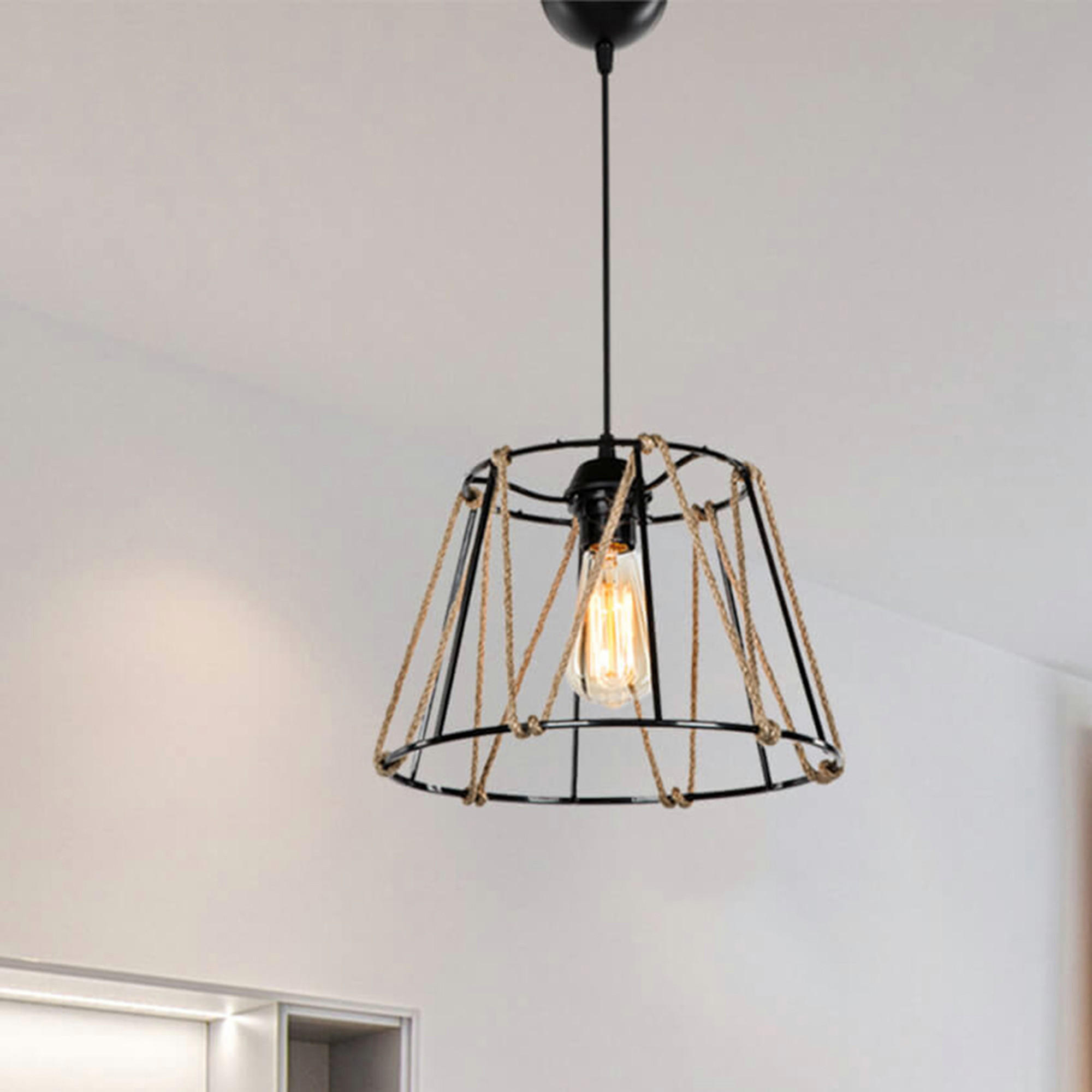 HÄNGELEUCHTE Halifax - Schwarz, Kunststoff (30/30/60cm) - lux.pro