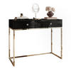 KONSOLE BLANCO mit Schubladen GOLD CHROM Schwarz Hochglanz Kristallgriff - Schwarz Hochglanz, Holzwerkstoff (42/100/81cm) - Lookway