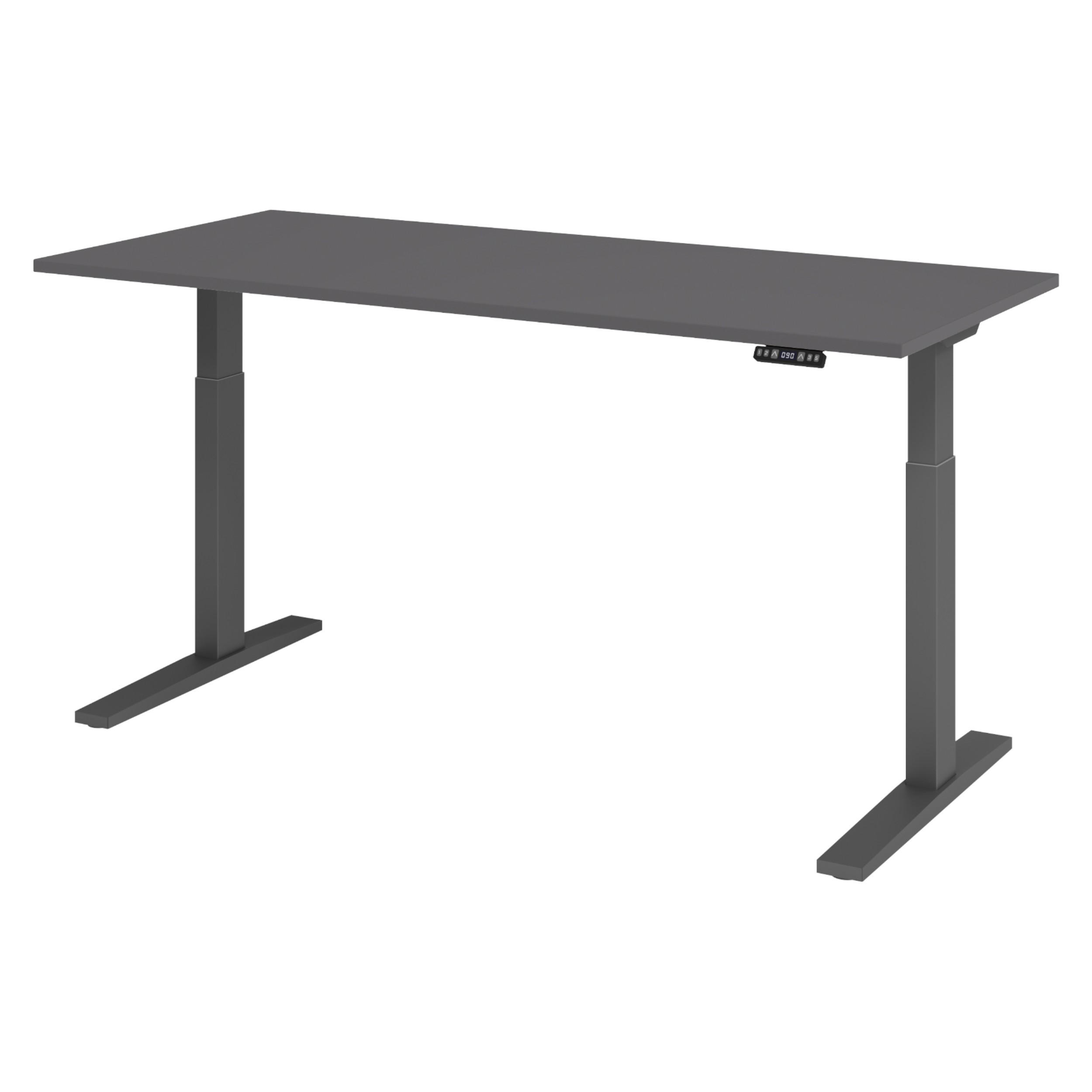 SCHREIBTISCH elektrisch XMKA 80/180/74 cm in Graphitfarben/Graphitfarben - Graphitfarben, Holzwerkstoff (80/180/74cm) - bümö