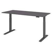 SCHREIBTISCH elektrisch XMKA 80/180/74 cm in Graphitfarben/Graphitfarben - Graphitfarben, Holzwerkstoff (80/180/74cm) - bümö