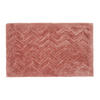 BADEMATTE 50/80 cm Chevron, Hochflor - Pink, Textil (50/80cm) - Homescapes
