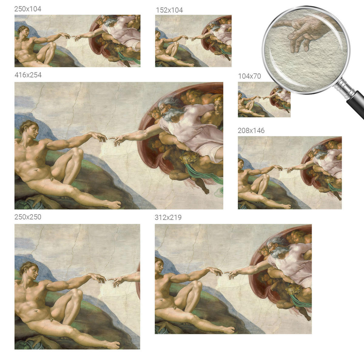 FOTOTAPETE 104x70 cm - Spiritueller Kontakt - Beige, Textil (104/70cm) - Wallfluent