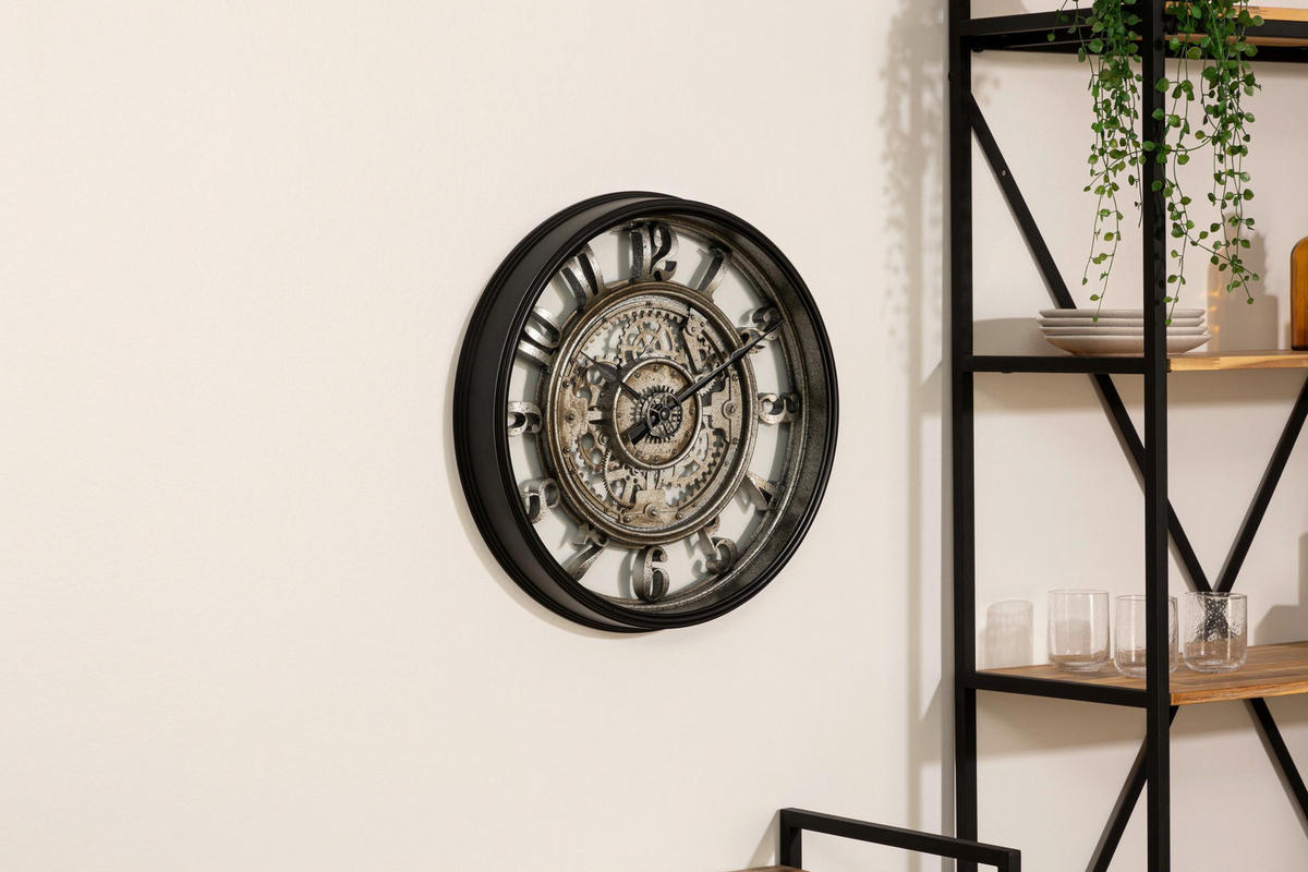 WANDUHR im Loft-Stil Meca 51/7,5/51 cm - Grau, Kunststoff (7.5/51/51cm) - Atmosphera Createur d´interieur