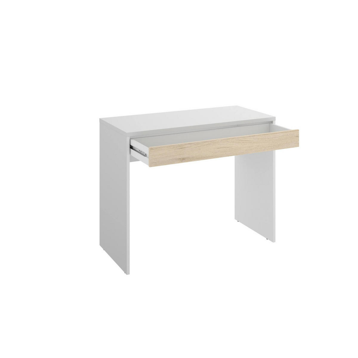 SCHREIBTISCH Weiß, Eiche 49.8/89.5/74.2 cm - Eichefarben/Weiß, Holzwerkstoff (49.8/89.5/74.2cm) - DMORA