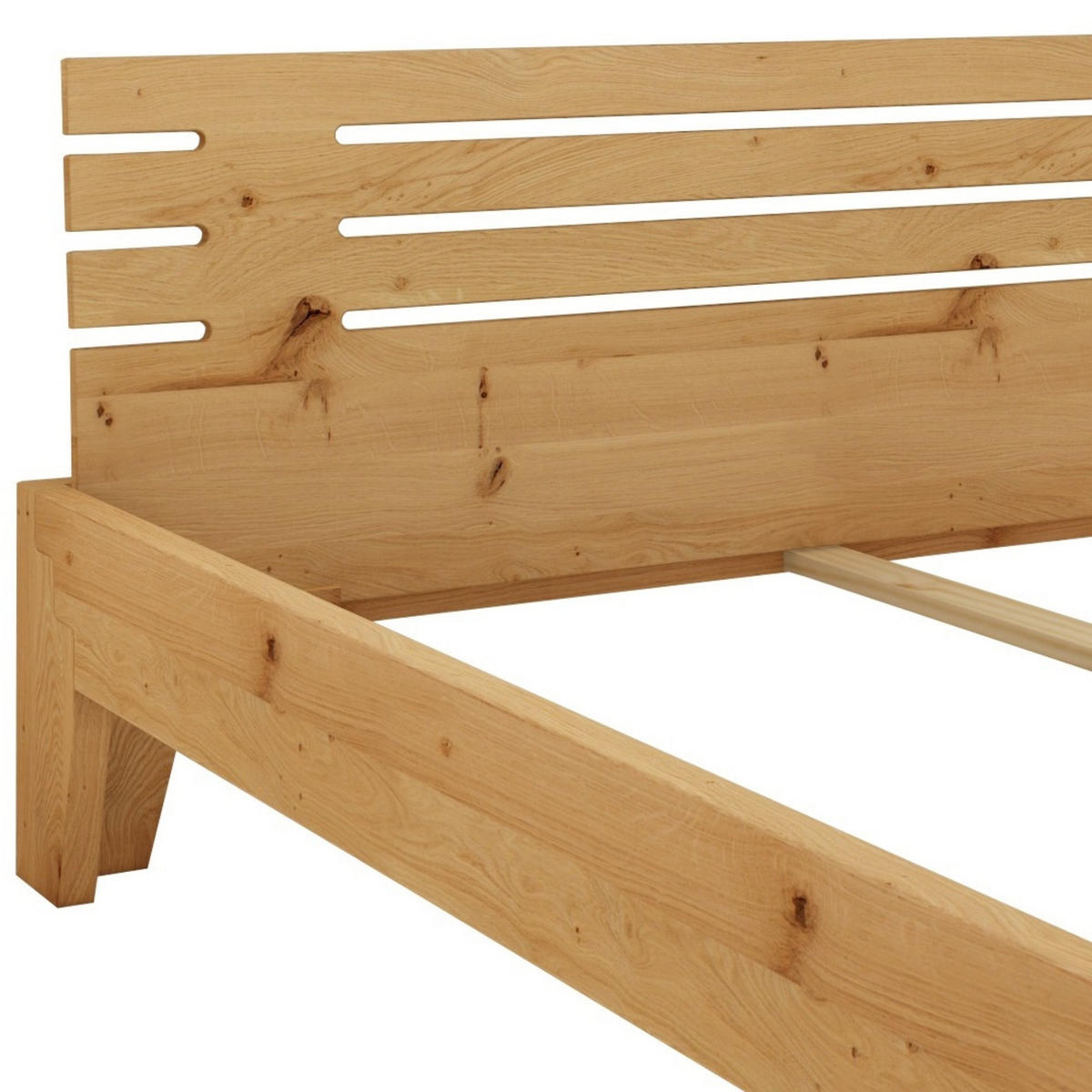 MASSIVHOLZBETT 180/200 cm aus Wildeiche - Braun, Holz (180/200cm) - MeinMassivholz