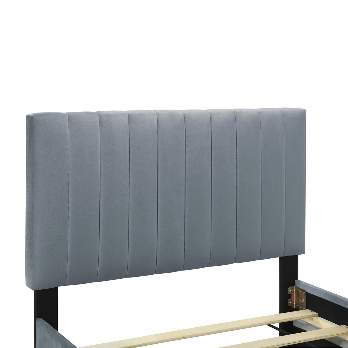 POLSTERBETT 90/190 cm & 90/190 cm in Grau Samt mit Ausziehbett - Grau, Holzwerkstoff/Textil (90/190cm) - WISHDOR
