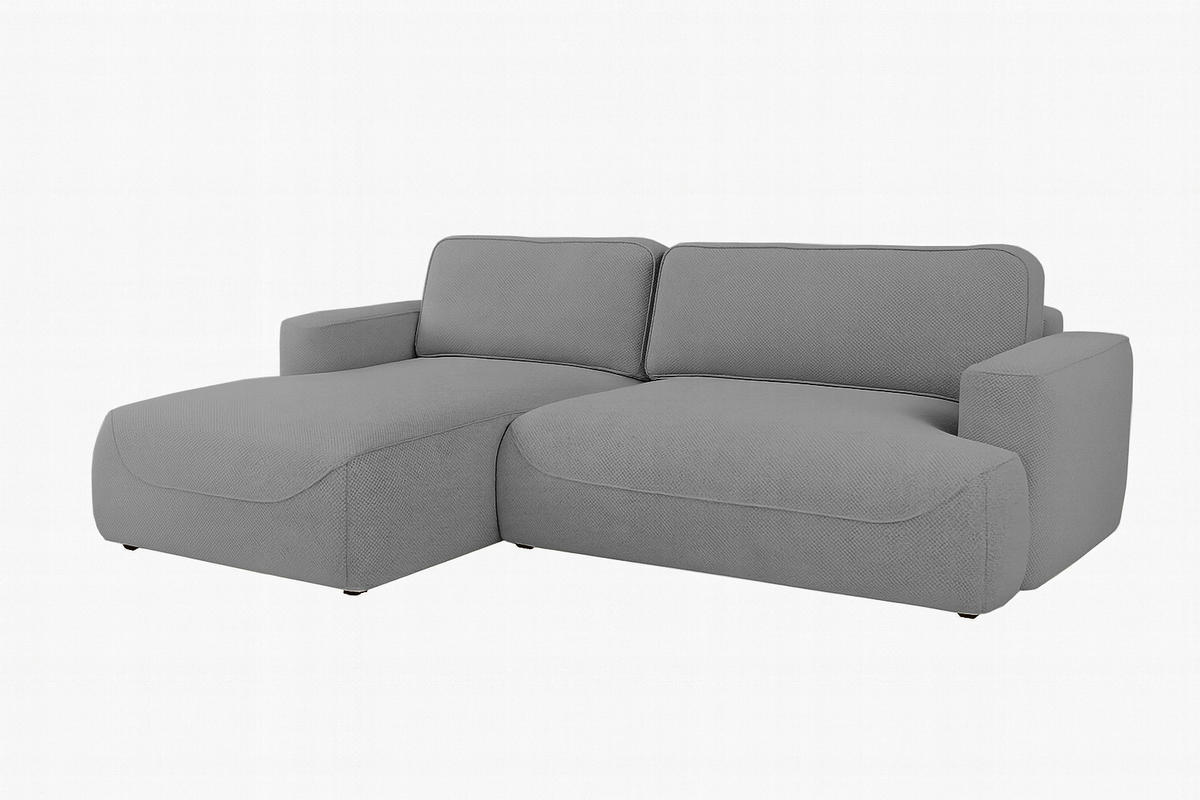 ECKSOFA LUNA mit Bettkasten und Schlaffunktion, Dunkelgrau - Dunkelgrau, Textil (195/271cm) - KS Home Concept