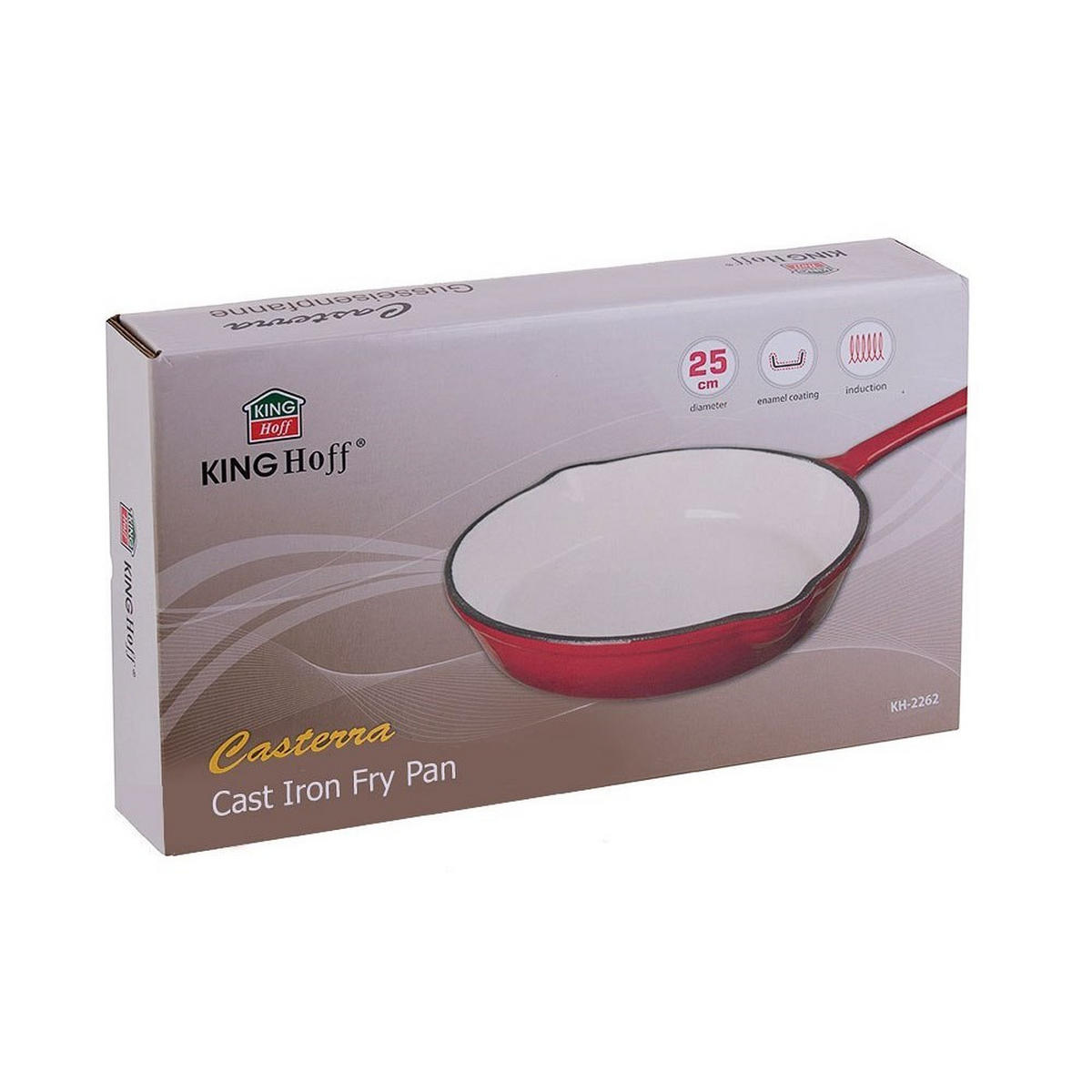 PFANNE Rot 25/25/4.5 cm KH2262 - Rot, Metall (25cm) - Kinghoff 