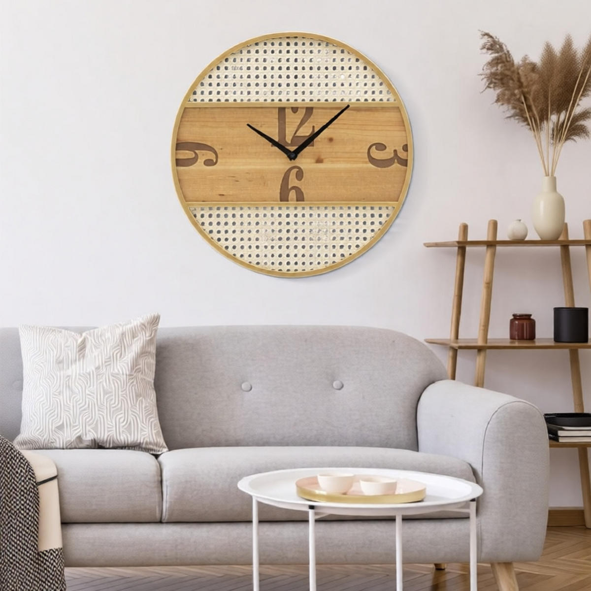 WANDUHR Fuji, mehrfarbig, Eisen und MDF, 50 x 3,5 x 50 cm - Multicolor, Holzwerkstoff/Metall (50/50/3.5cm) - Mauro Ferretti