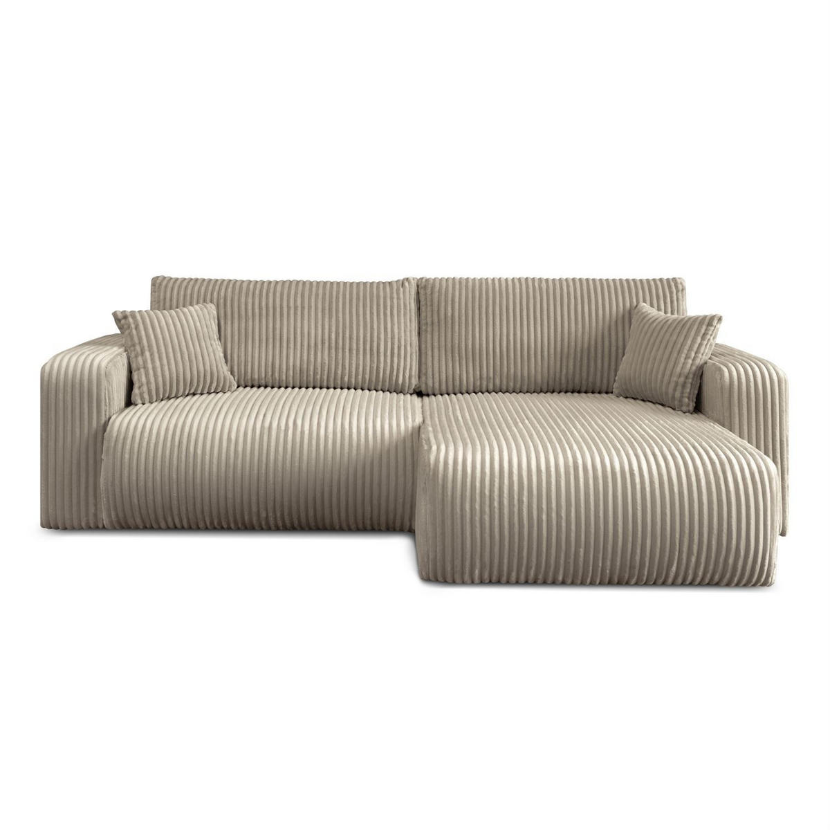 Ecksofa MOVE mit Schlaffunktion und Bettkasten, Tilia 08 - Beige, Textil (247/143cm) - Lookway
