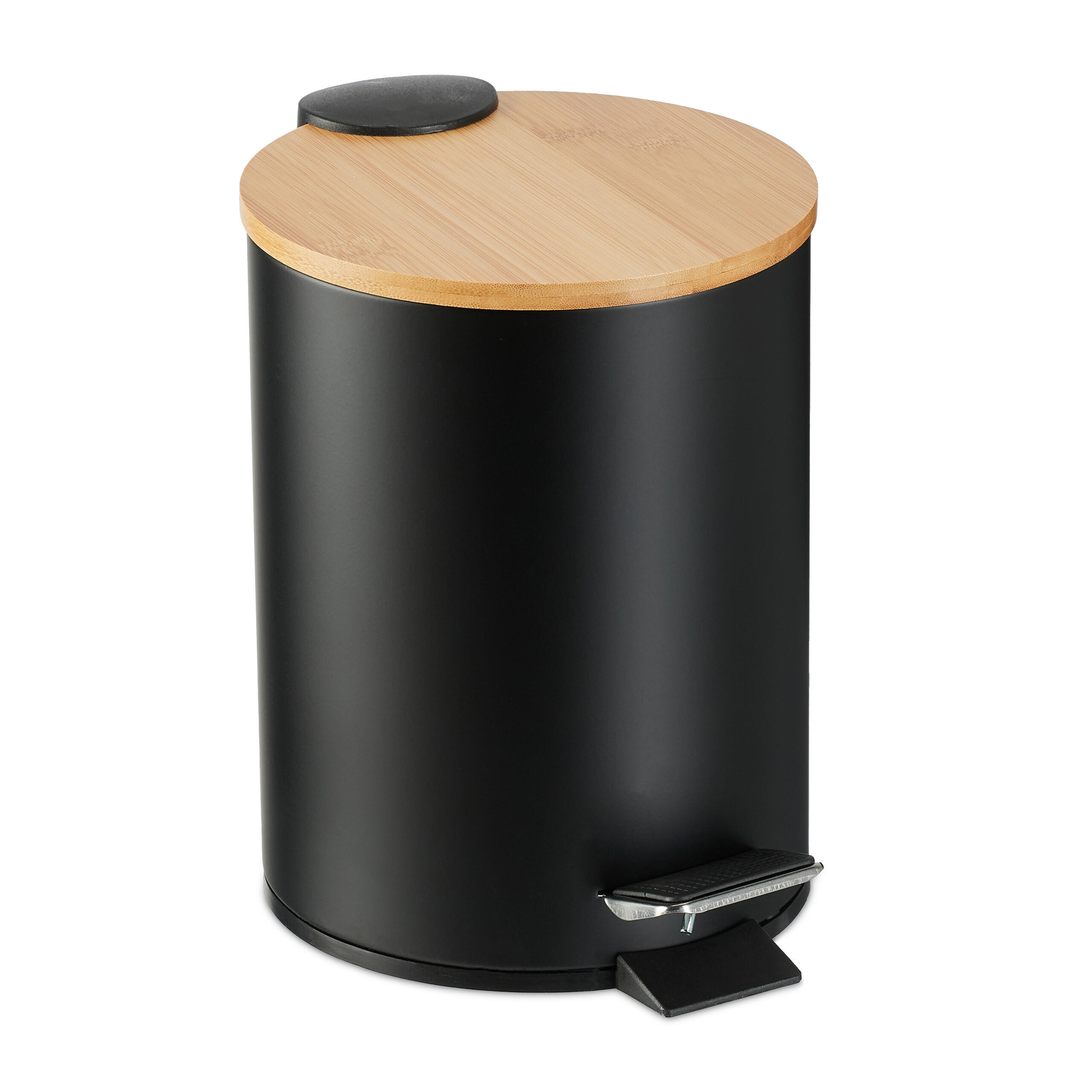 KOSMETIKEIMER - Schwarz, Holz/Kunststoff (17/23.5/21cm) - Relaxdays