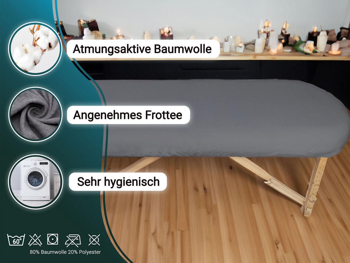 LIEGENBEZUG, 80% Baumwolle, 20% Polyester - Graphitfarben, Naturmaterialien (70/10/200cm) - Zollner