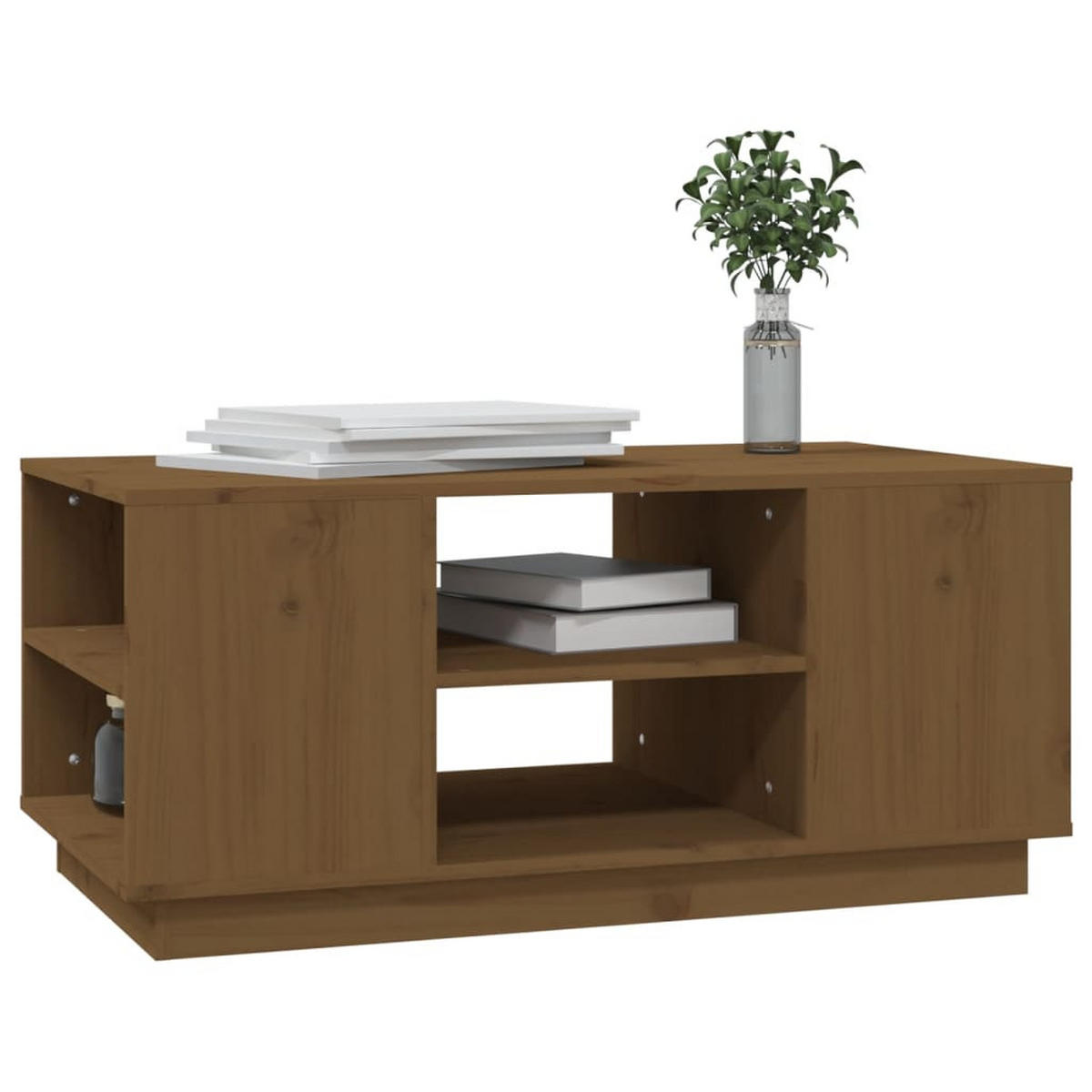 COUCHTISCH Honigbraun 90x49x40,5 cm Massivholz Kiefer - Braun, Holz (90/49/40.5cm) - furnicato