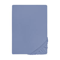 SPANNBETTTUCH Jersey blau, 120x200 cm - 130x220 cm - Blau, Textil (130/220cm) - biberna