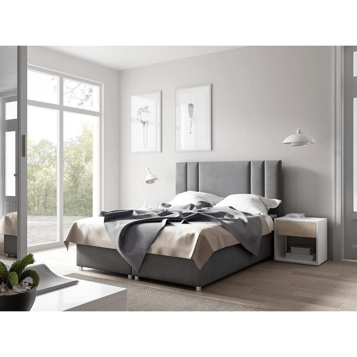 BOXBETT Trinity K-8 Bonellfederkern inkl. Topper - Blau, Holz/Holzwerkstoff (180/200cm) - Best For Home