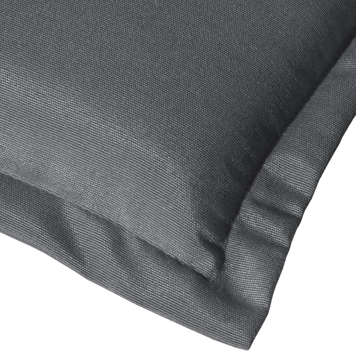 HOCHLEHNERAUFLAGE Loft HL 120/50/6 Graphitgrau 6tlg - Graphitfarben, Textil (50/6/120cm) - Beautissu 