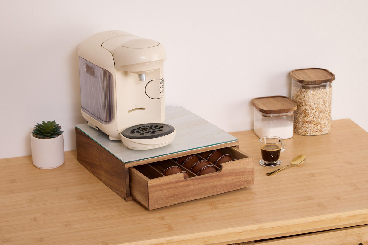 BEHÄLTER für Kaffeekapseln Natu 30/30/9,7 cm - Braun, Holz (30/9.7/30cm) - 5five Simply Smart