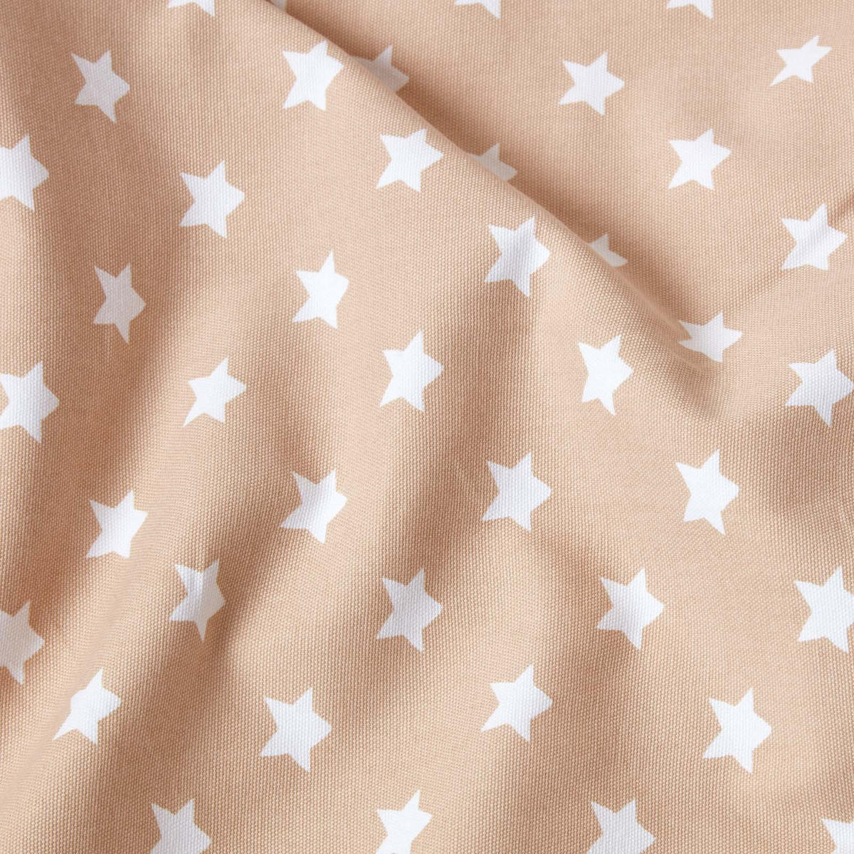 ÜBERWURF 150/200 cm, Sterne-Muster, 100% Baumwolle - Beige, Textil (150/200cm) - Homescapes