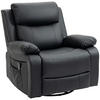 RELAXSESSEL, Kunstleder, Schwarz - Schwarz, Kunststoff/Metall (90/101/93cm) - HOMCOM