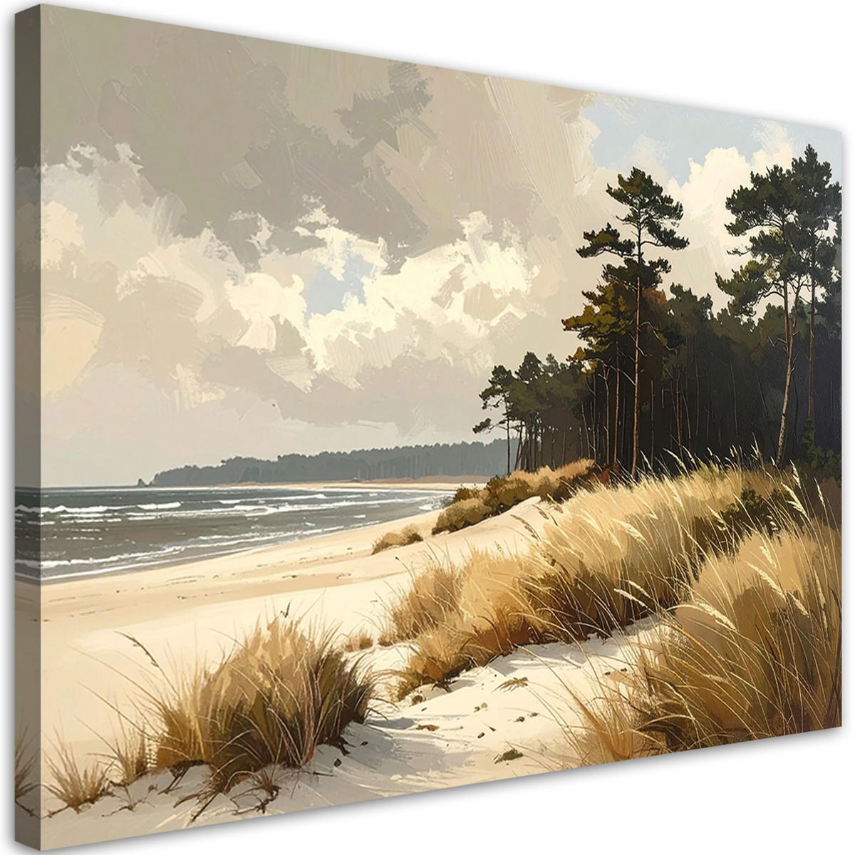 LEINWANDBILD Landschaften 120x80cm - Beige, Textil (120/80cm) - Feeby