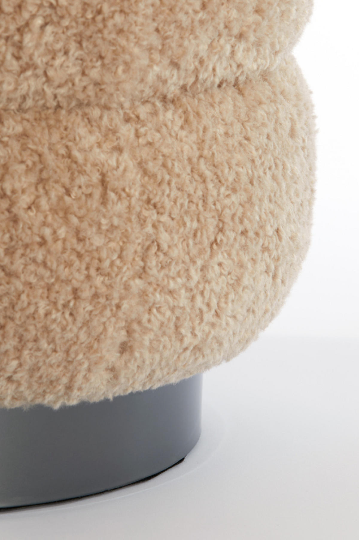 POUF Jobbi Braun Ø40/45 cm - Beige, Textil (40/45/40cm) - Light & Living