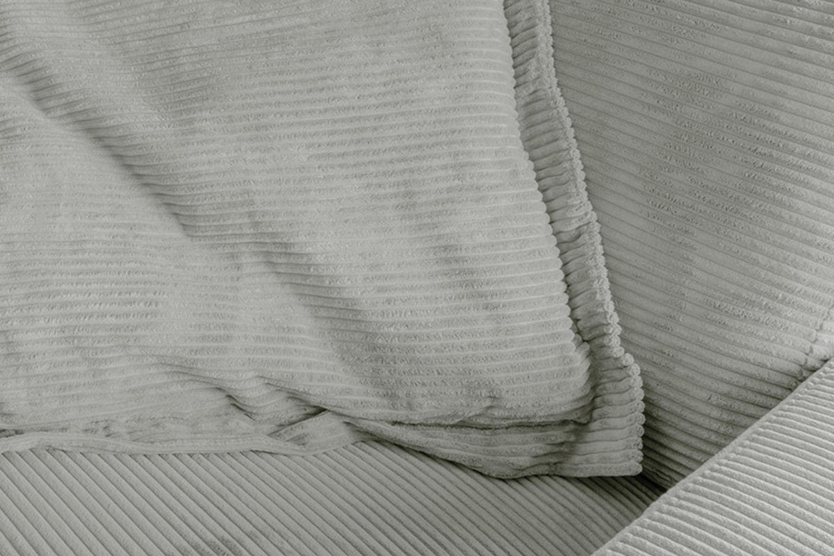 FLATTERKISSEN MADELINE Hellgrau Cord - Hellgrau, Textil (75/12cm) - KAWOLA