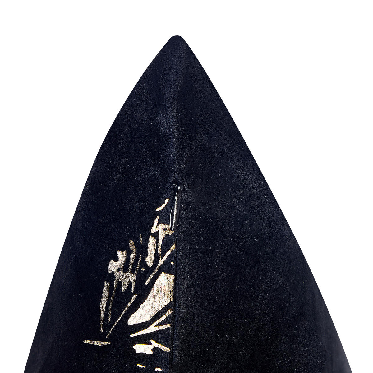 DEKOKISSEN 2er-Set Schwarz 45/45 cm Goldenrod - Schwarz, Textil (45/45cm) - Beliani