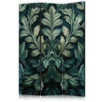 PARAVENT Beidseitig Bedruckter 3-tlg 135x172 cm Gr ne Bl tter - Grün, Holz/Textil (135/172/3cm) - Muralo