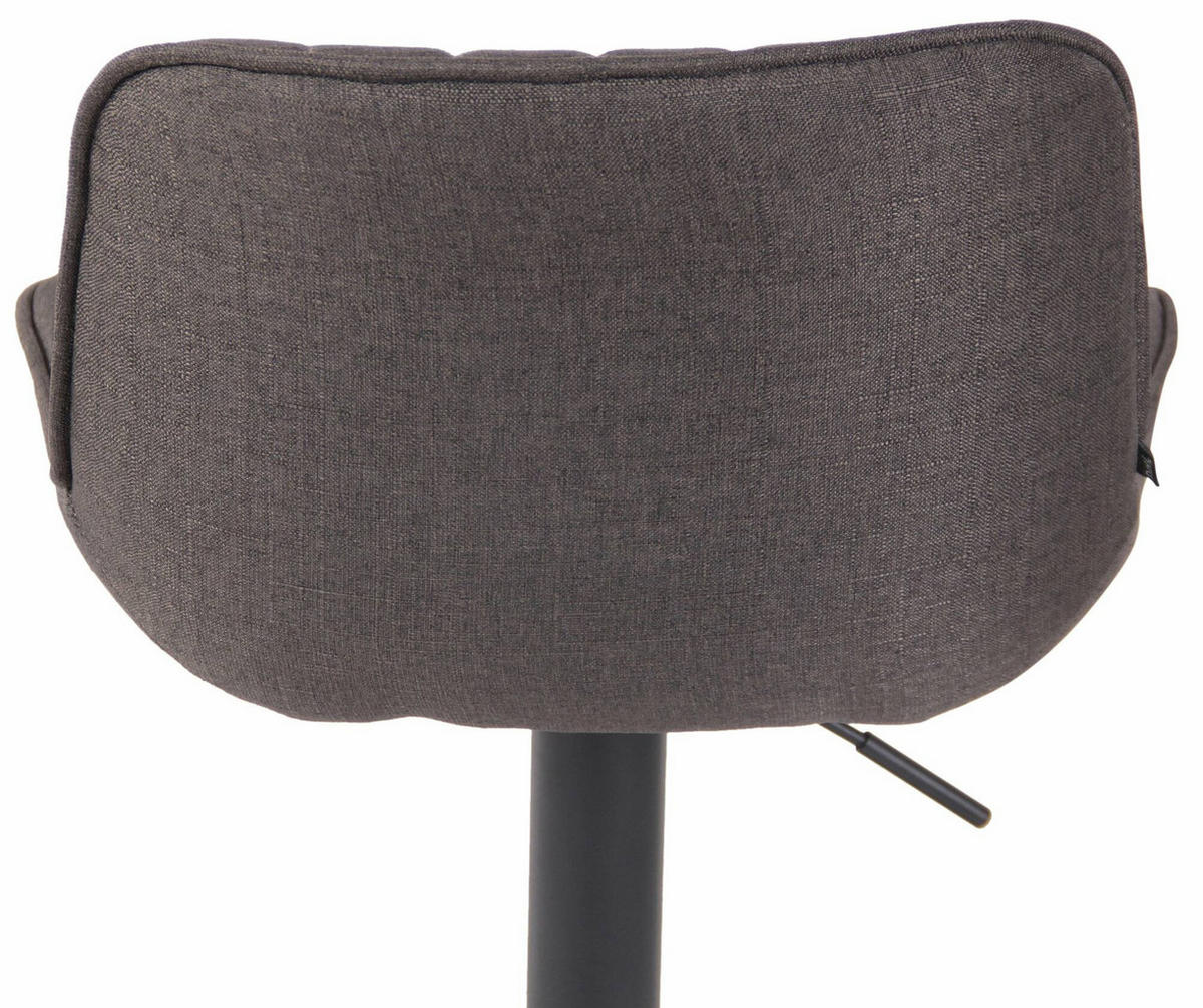 BARHOCKER 2er Set Stoff dunkelgrau - Dunkelgrau/Schwarz, Textil/Metall (50/86/50cm) - CLP