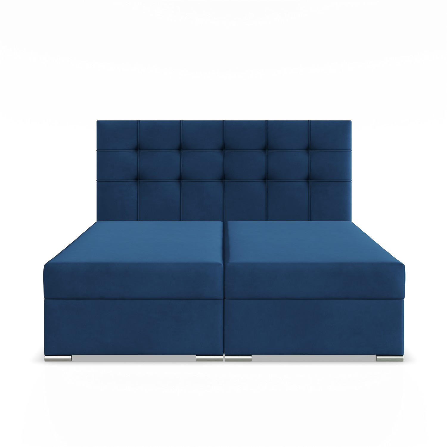 BOXBETT MIT KOPFTEIL 140x200 ELDA, Blau - Dunkelblau, Textil (140/200cm) - Mebligo