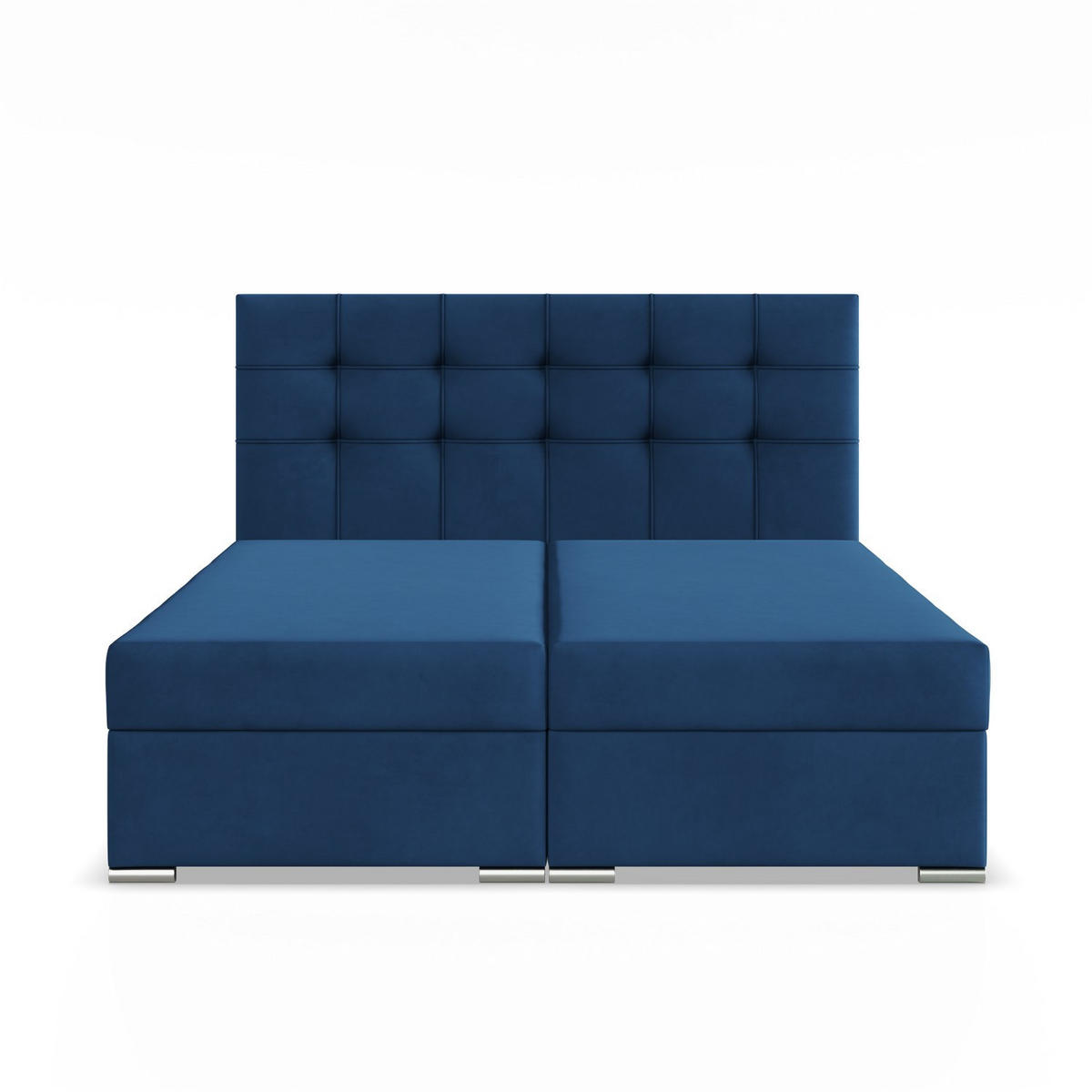BOXBETT MIT KOPFTEIL 160x200 ELDA, Blau - Dunkelblau, Textil (160/200cm) - Mebligo