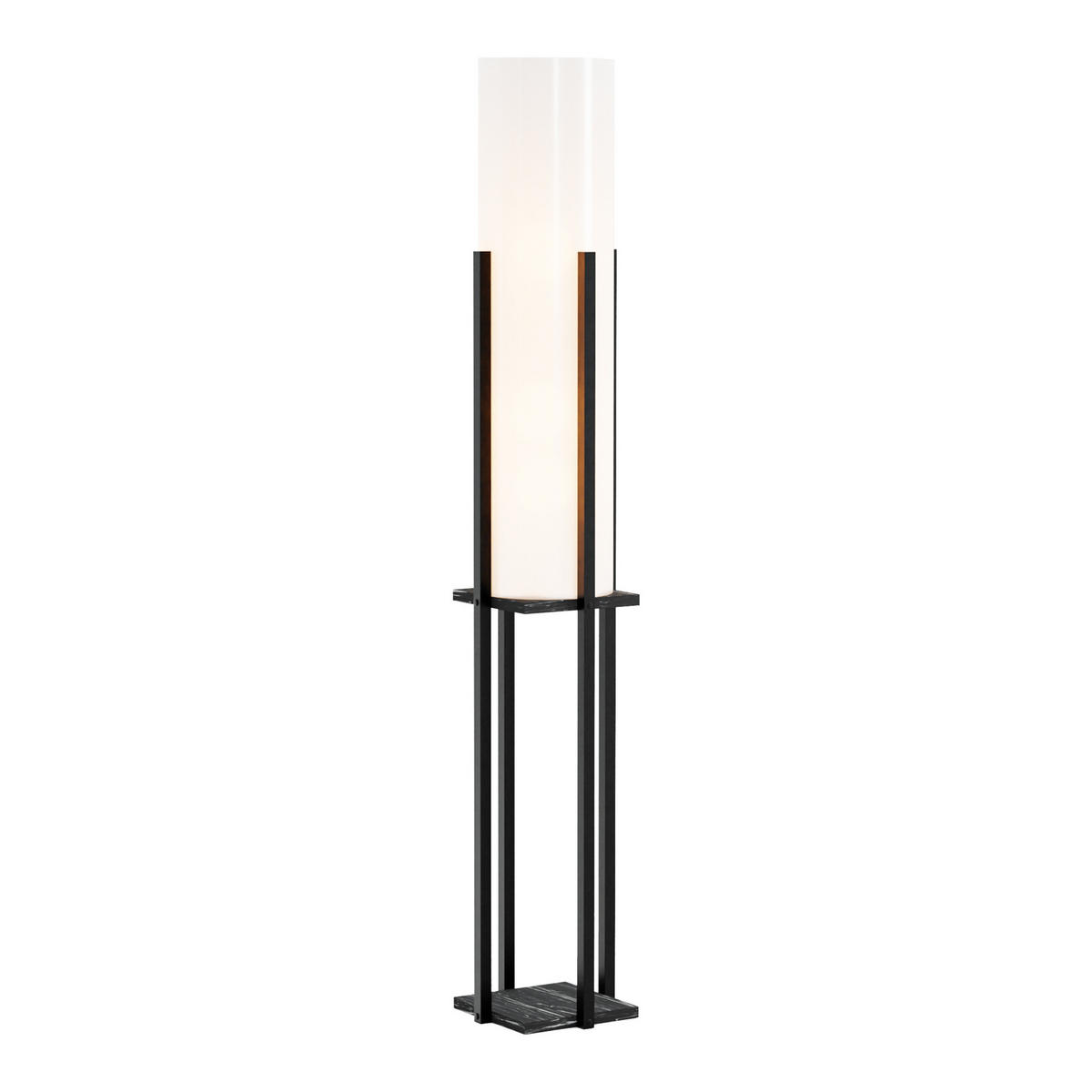 STEHLEUCHTE Gisborne - Schwarz, Holzwerkstoff (25/25/146cm) - lux.pro