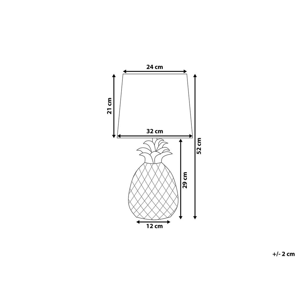 Thumbnail - Beliani Tischlampe, Gold, Keramik, 32x52x32 cm, Lampen & Leuchten, Innenbeleuchtung, Tischlampen, Tischlampen