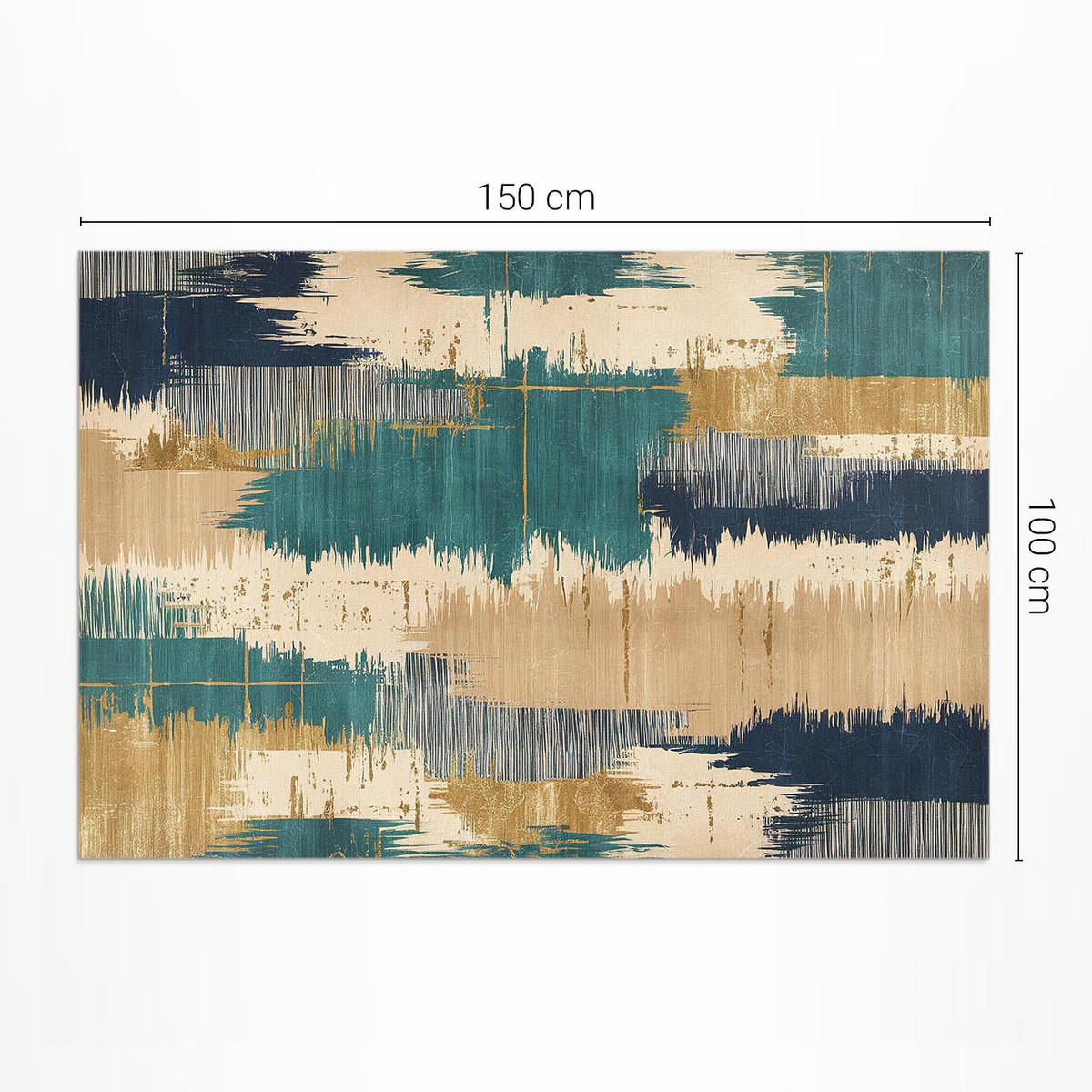 TEPPICH 100x150 cm Abstrakte Farbspuren Effekt - Gelb, Kunststoff (100/150cm) - Wallfluent