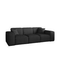 SOFA Celes Premium 3-sitzer Stoff Scala - Schwarz, Holzwerkstoff/Textil (225/73/88cm) - Fun Möbel