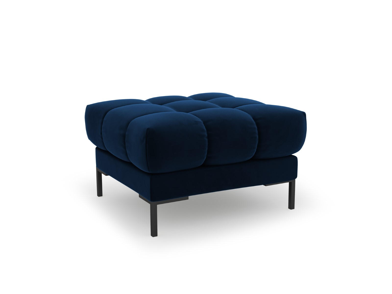 POUF Mamaia aus Samt königsblau - Blau, Textil (60/41/60cm) - Micadoni